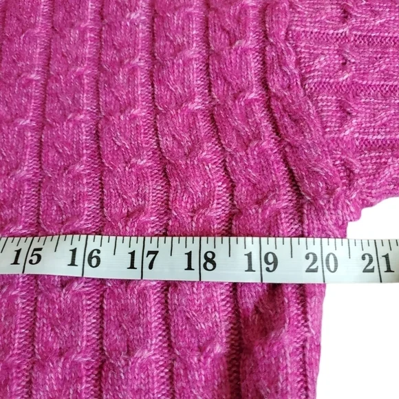 NEW ST JOHNS BAY fuscia crew sweater S - Picture 7 of 9